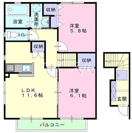 フィカーサ上富井の物件間取画像